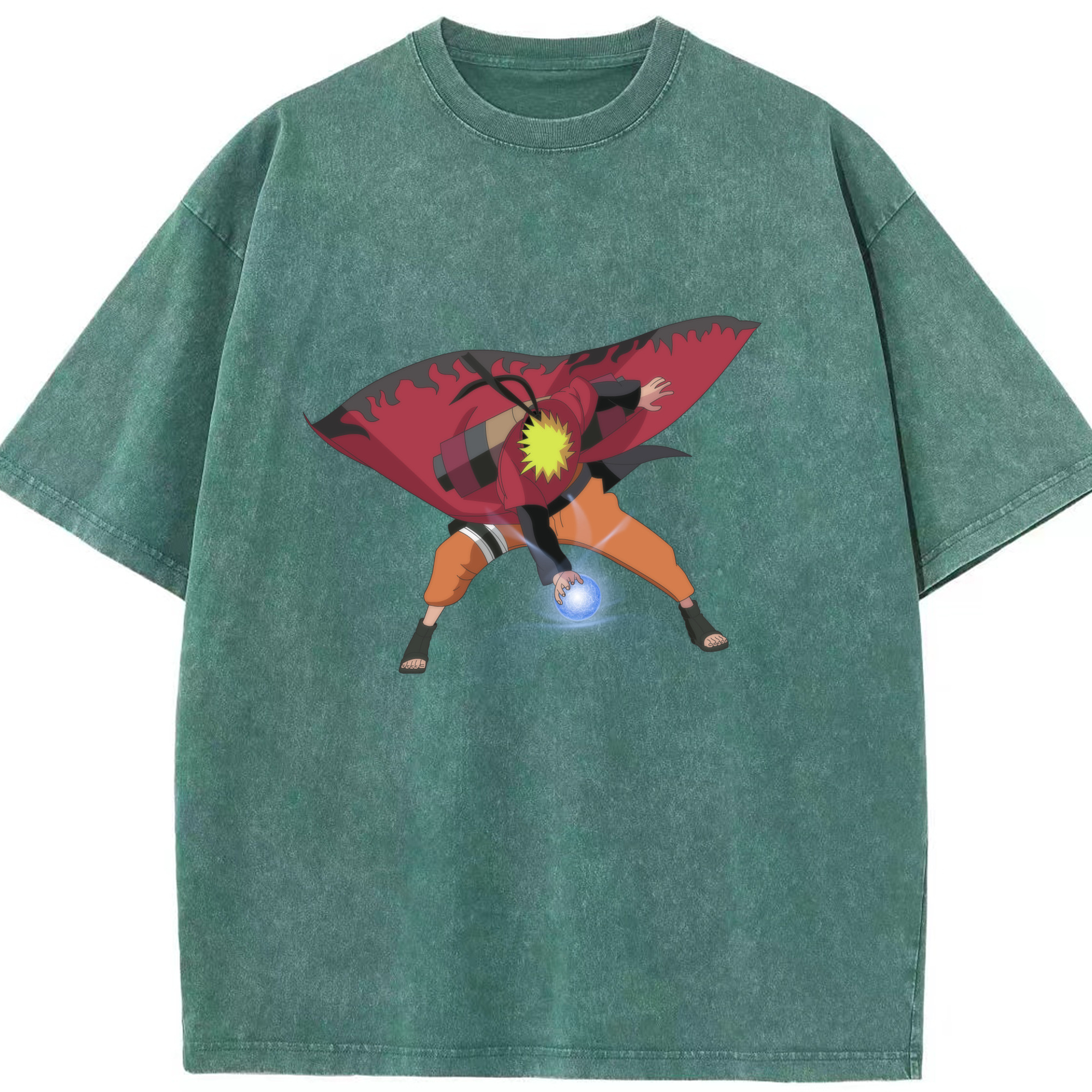 （画像用） NARUTO -ナルト- うずまき ナルト Uzumaki Naruto 綿100% ヴィンテージ風 半袖Tシャツ（フロントプリント）